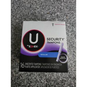 U by Kotex Security Tampon Regular Absorbency Unscented 16 Ct Discontinued. New.